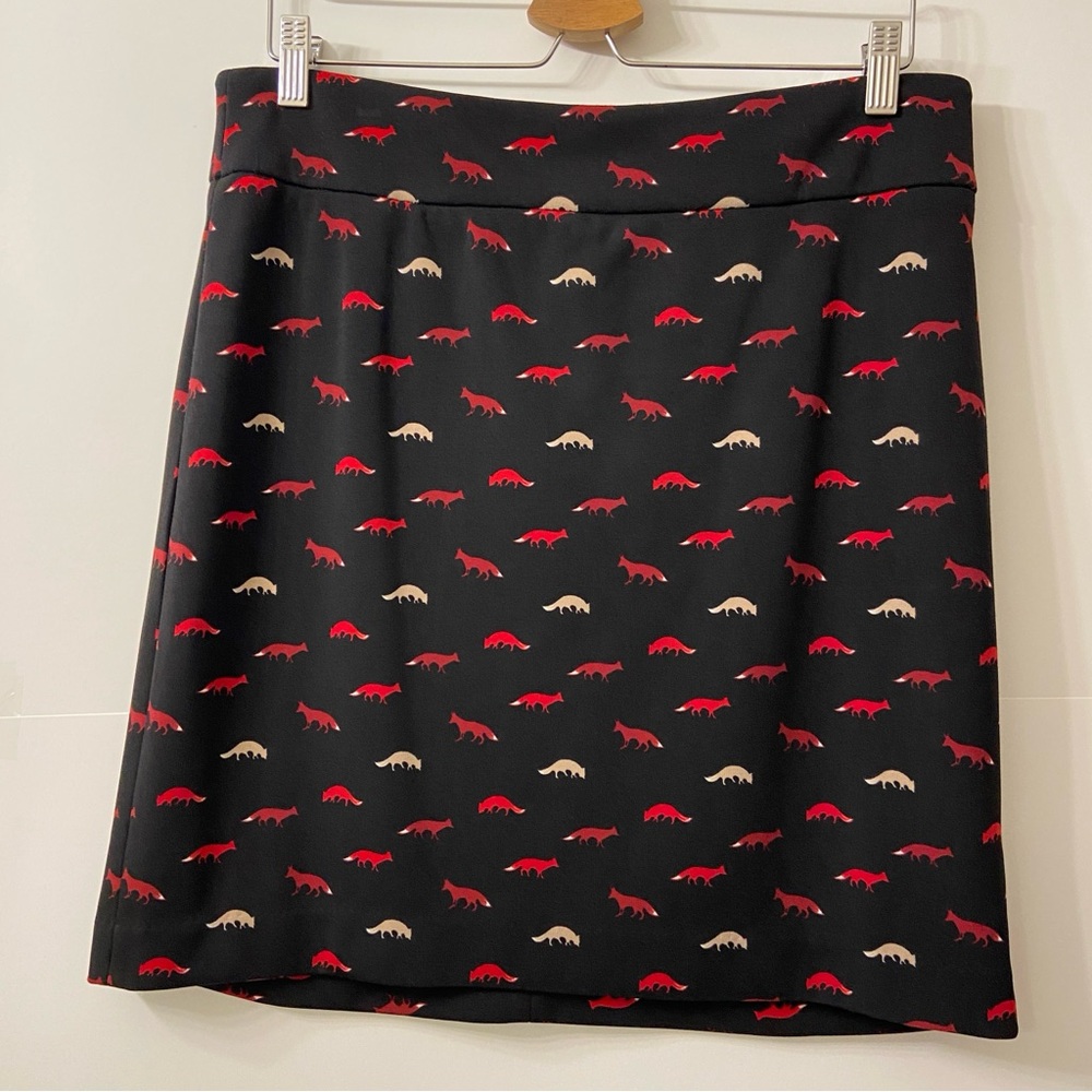 Vivienne Tam Black Fox Print Mini Skirt 12